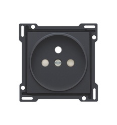 Niko Set de finition pour prise de courant avec broche de terre, profondeur d’encast, inbouwdiepte 21 mm, anthracite - 122-66101
