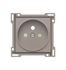 Niko Afwerkingsset voor stopcontact met penaarde en beschermingsafsluiters, inbouwdiepte 21 mm, bronze - 123-66101 