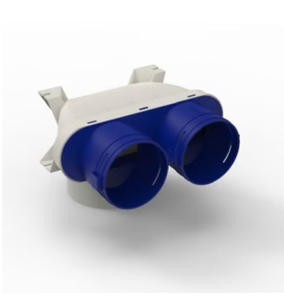 Renson Easyflex raccordement de vanne 2x Ø90mm -125 mm 90° fixation au plafond - G0013232