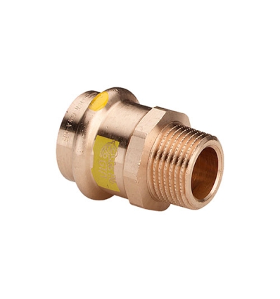 Viega Profipress 15 mm x 1/2" M overgangsstuk gas - 346126