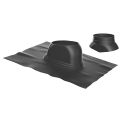 Bosch Ø125 afwerkingsplaat voor dakdoorvoer voor schuin dak 5°-25° - met loodslab - zwart - 7738112511