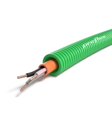 Preflex safe tube précâblé 16mm LS0H vert + installation RF1H30 3G1,5mm² - 100 mètres