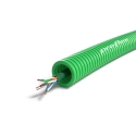 Preflex safe voorbedrade buis 16mm LS0H groen + data U/UTP CAT6 - 300 meter