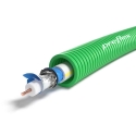 Preflex safe tube précâblé 16mm LS0H vert + coax Telenet TRI6 - 100 mètres