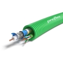 Preflex safe tube précâblé 16mm LS0H vert + data U/UTP CAT6 + TRI6 - 100 mètres