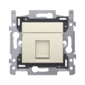 Niko 1 RJ45-aansluiting UTP Cat. 5E, klaar voor PoE++, incl. sokkel 60 x 71 mm met schroefbevestiging en afwerkingsset, cream