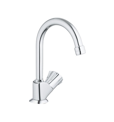 Grohe Costa L Toiletkraan chromé - écrou de raccord 1/2" à taraudage 10,5 mm - bec mobile avec mousseur - 20393001