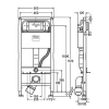 Viega Prevista Dry WC-element 3-6 l - 1120 x 500 mm - met bevestingset - PP bocht met reductie - 798772