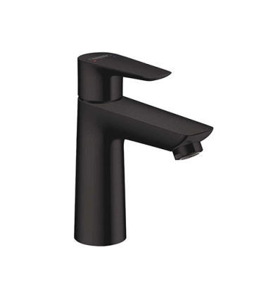 Hansgrohe Talis E Eéngreepswastafelmengkraan 110 met lediging met trekstang - matt black - 71710670