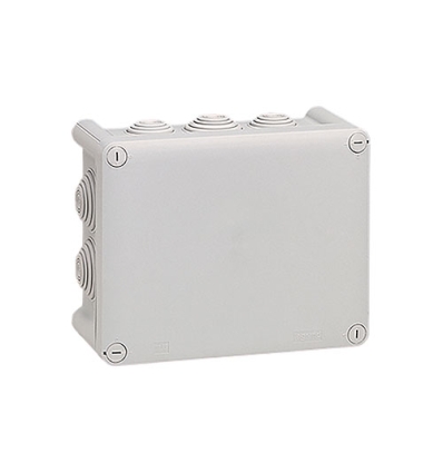 Legrand boîte rectangul. Plexo IP 55 étanche - gris - 10 embouts - 092052