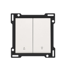 Niko Set de finition pour bouton-poussoir double pour volets, couleur white - 101-65914