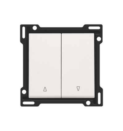 Niko Set de finition pour bouton-poussoir double pour volets, couleur white - 101-65914