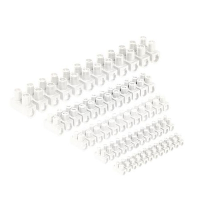 Helia Connexion, barrettes blanc 1,5 - 6,0 mm² - 12 pôles - 850°C -  par 10 pièces - 331219