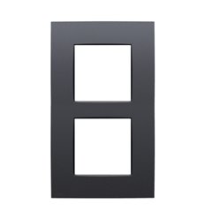 Niko Plaque de recouvrement double, entraxe de 60 mm, verticale, couleur Niko Intense anthracite coated - 133-76200