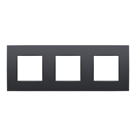 Niko Plaque de recouvrement triple, entraxe de 71 mm, couleur Niko Intense anthracite coated - 133-76700