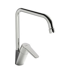 Hansa Hansapolo eengreepskeukenmengkraan - chroom - draaibare uitloop - met temperatuurbegrenzing - 52702293