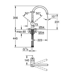 Grohe Minta eengreepskeukenmengkraan - chroom - 32917000 2