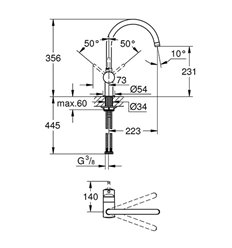 Grohe Minta eengreepskeukenmengkraan - zwart - 32917KS0 2