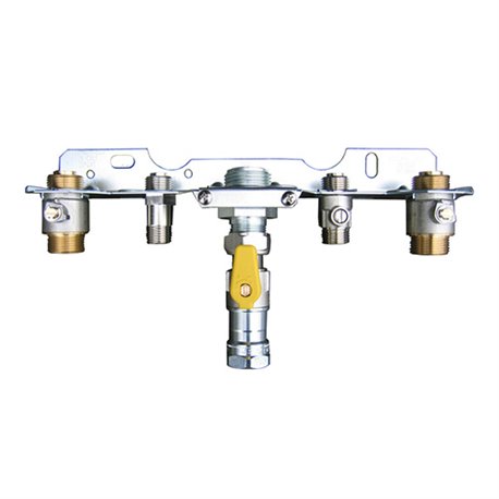 Bosch 997N montageplaat voor combi gaswandketels - met gaskraan 3/4 - afsluitkranen CV - afsluitkranen SAN - 7719002134