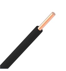 VOB H07V-U fil PVC massif 750V Eca 70°C noir 1,5mm² - rouleau 100 mètres