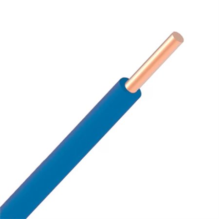 VOB H07V-U fil PVC massif 750V Eca 70°C bleu 1,5mm² - rouleau 100 mètres