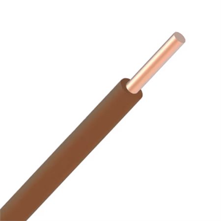 VOB H07V-U fil PVC massif 750V Eca 70°C brun 2,5mm² - rouleau 100 mètres