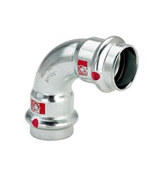Viega Prestabo 42 x 42 mm FF coude 90° acier non allié, galvanisé avec SC?Contur - 558178