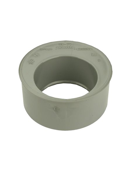 Wavin PVC lijm excentrisch verloop reductie MF 50 x 32 mm - 3104205030