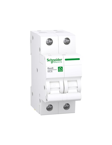 Schneider Resi9 Disjoncteur modulaire 2P 32A 400V Courbe C Pouvoir de coupure 3000A - R9F64232