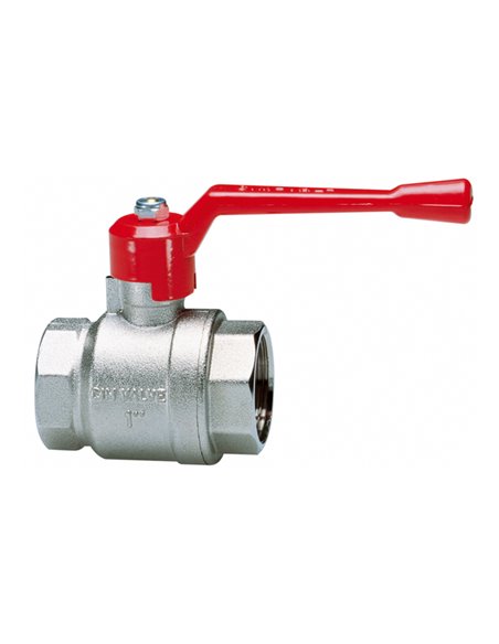 Cimberio 14 kogelkraan met volle doorlaat DN50 2" FF - aluminium hendel rood - 14-1050