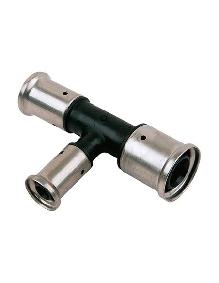 Henco PVDF à sertir té réduit 90° FFF 40 x 40 x 32 mm - 11PK-404032
