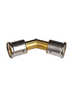 Henco laiton à sertir coude 45° FF 26 x 26 mm - 27P-2626