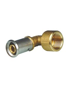 Henco laiton à sertir coude de transition 90° FF 26 x 3/4" F - 6P-2605