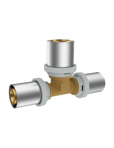 RIIFO Multi raccord à sertir Té reduit en laiton FFF 32 x 20 x 26 mm - 1100052934