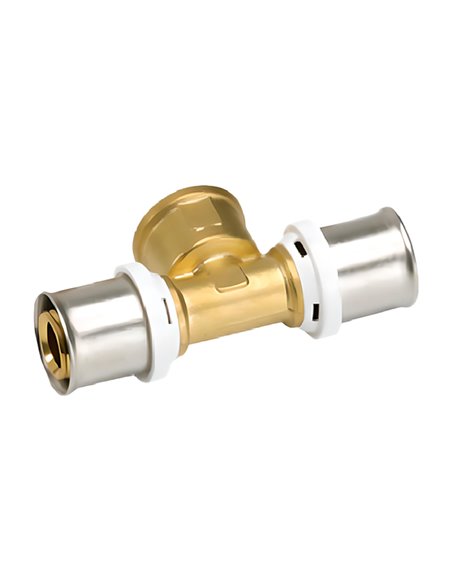 RIIFO Multi messing pers verloop T-stuk met binnendraad FFF 63 x 1/2" F x 63 mm - 1100045868