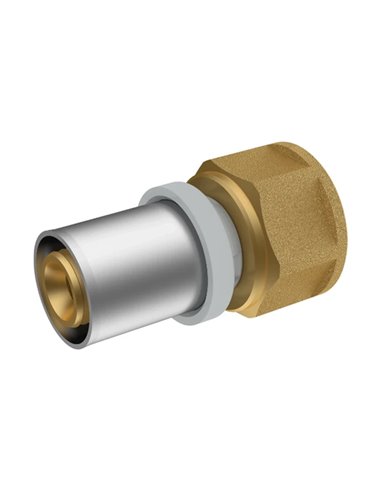RIIFO Multi raccord à sertir en laiton manchon femelle FF 20 x 3/4" F - 1100046427