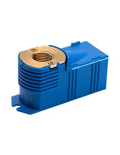 RIIFO Multi boîte a encastrer simple avec raccord à sertir en laiton 90° FF 20 x 1/2" F blue - 1100052156