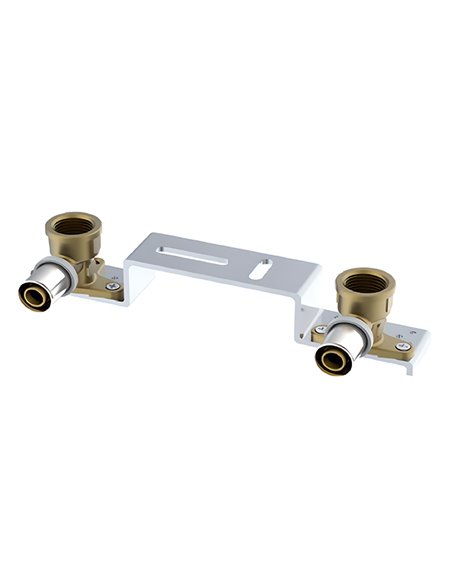 RIIFO Multi calibre 'Gemini' , plaque surélevée avec coudes en laiton 90° FF 16 x 1/2" F - 153 mm - 1100052160