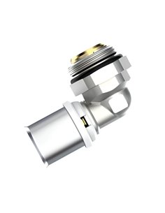 RIIFO Multi messing pers overgangsbocht 90° draaibaar met O-ring (union) MF 26 x 4/4" M - 1100064344