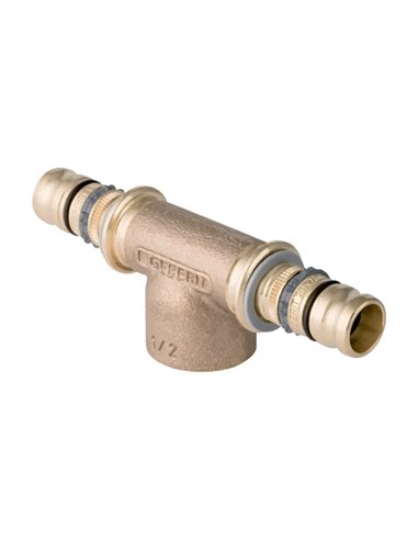 Geberit Mepla verloop T-stuk met binnendraad MFM 32 x 3/4 F x 32 mm - 614.362.00.5