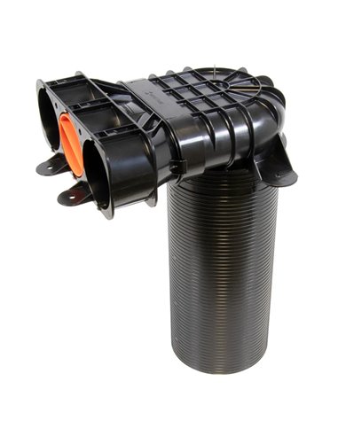 Begetube Begeconnect+ connexion pour bouche de ventilation DN 125 - 3 x 63 - model longue - 010181363
