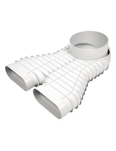 Begetube Profi-air équerre pièce de raccordement DN160 - 2 x ovalduct - 010002300