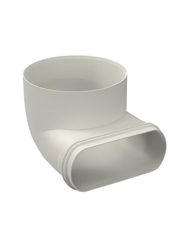 Renson Easyflex coude 90° raccord pour grille d’extraction Ø 125 mm - 140 x 64 mm - vertical - 27590