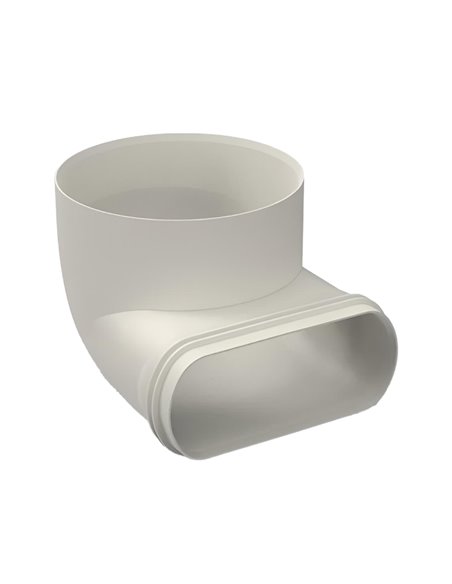 Renson Easyflex coude 90° raccord pour grille d’extraction Ø 125 mm - 140 x 64 mm - vertical - 27590