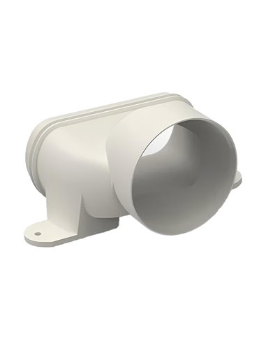 Renson Easyflex recht verloopstuk 140 x 60 mm - Ø 80 mm - 28902