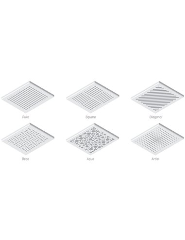 Renson System C+ Evo designrooster 80 mm - 130 x 130 mm - Puro - 11722