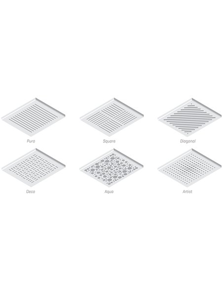 Renson System C+ Evo designrooster 125 mm - 170 x 170 mm - Aqua - 11723