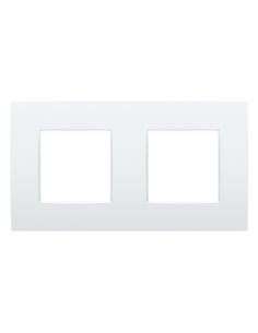 Niko Tweevoudige afdekplaat met 71 mm centerafstand, Niko Intense lunar white coated - 137-76800