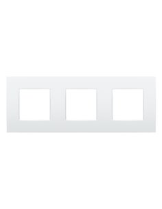 Niko Drievoudige afdekplaat, 71 mm centerafstand, Niko Intense lunar white coated - 137-76700