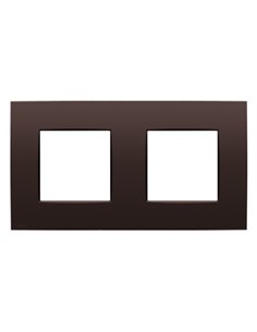 Niko Tweevoudige afdekplaat met 71 mm centerafstand, Niko Intense dark brown coated - 135-76800